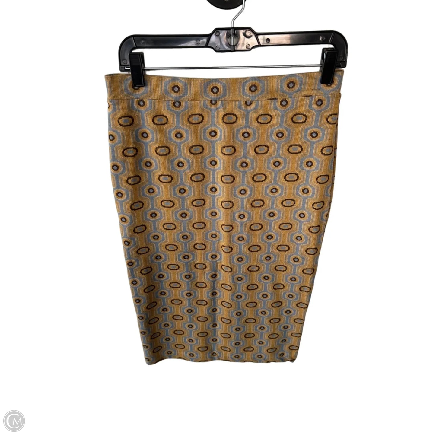 Skirt Midi By Zara In Blue & Yellow, Size: L