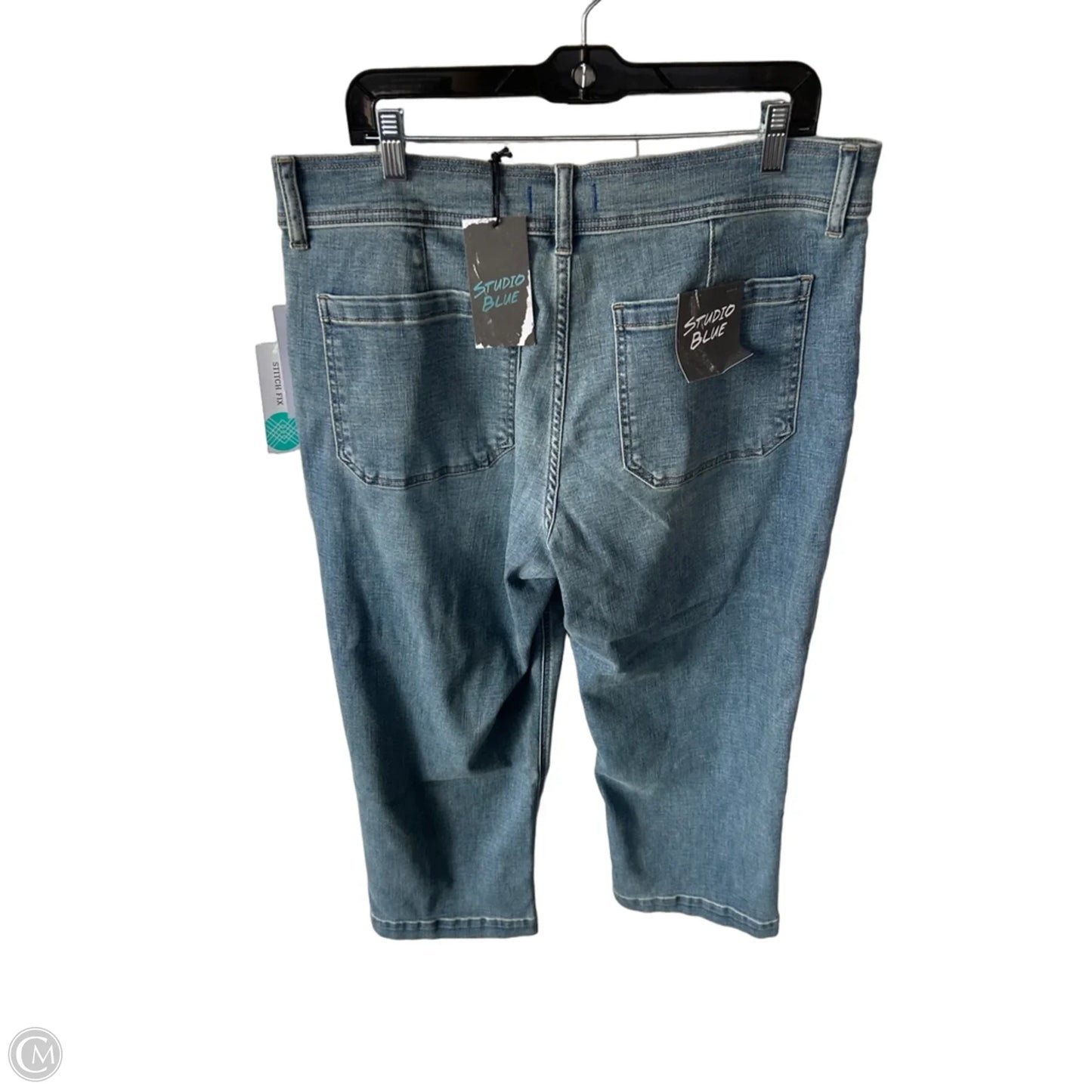 Jeans Wide Leg By Studio Blue In Blue Denim, Size: 14