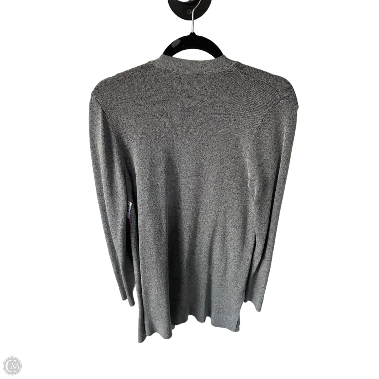Sweater Cardigan By Ann Taylor In Grey, Size: M