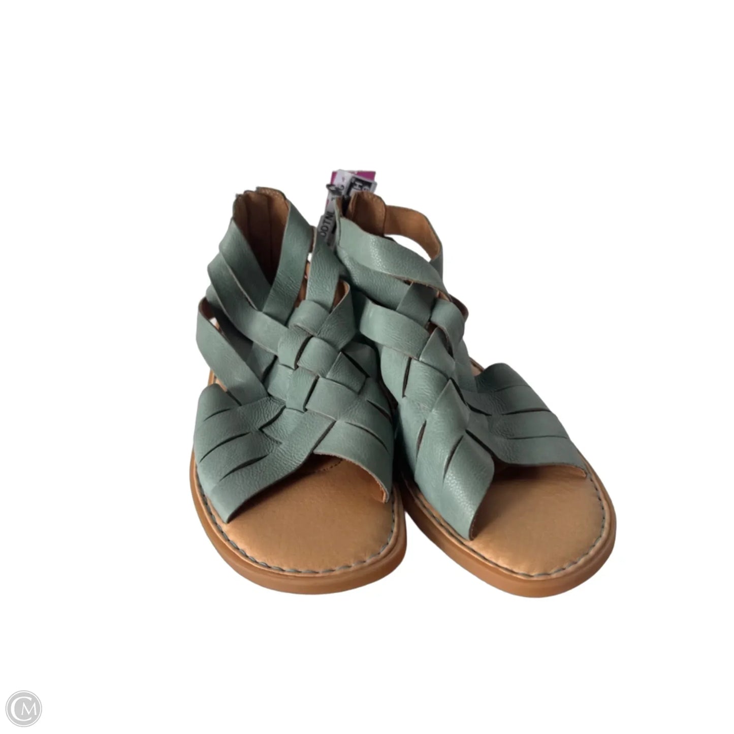 Sandals Flats By Born In Green & Tan, Size: 9