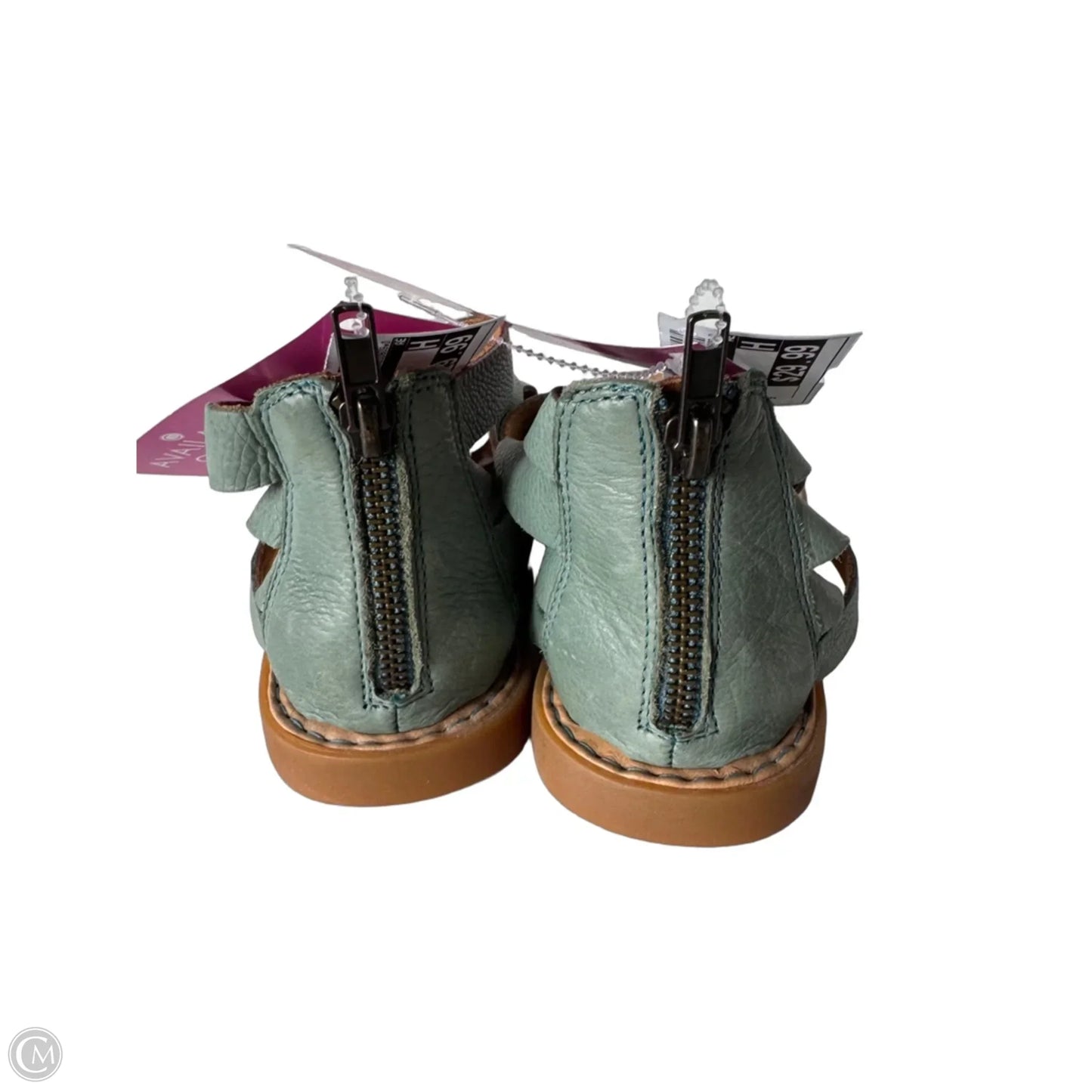 Sandals Flats By Born In Green & Tan, Size: 9
