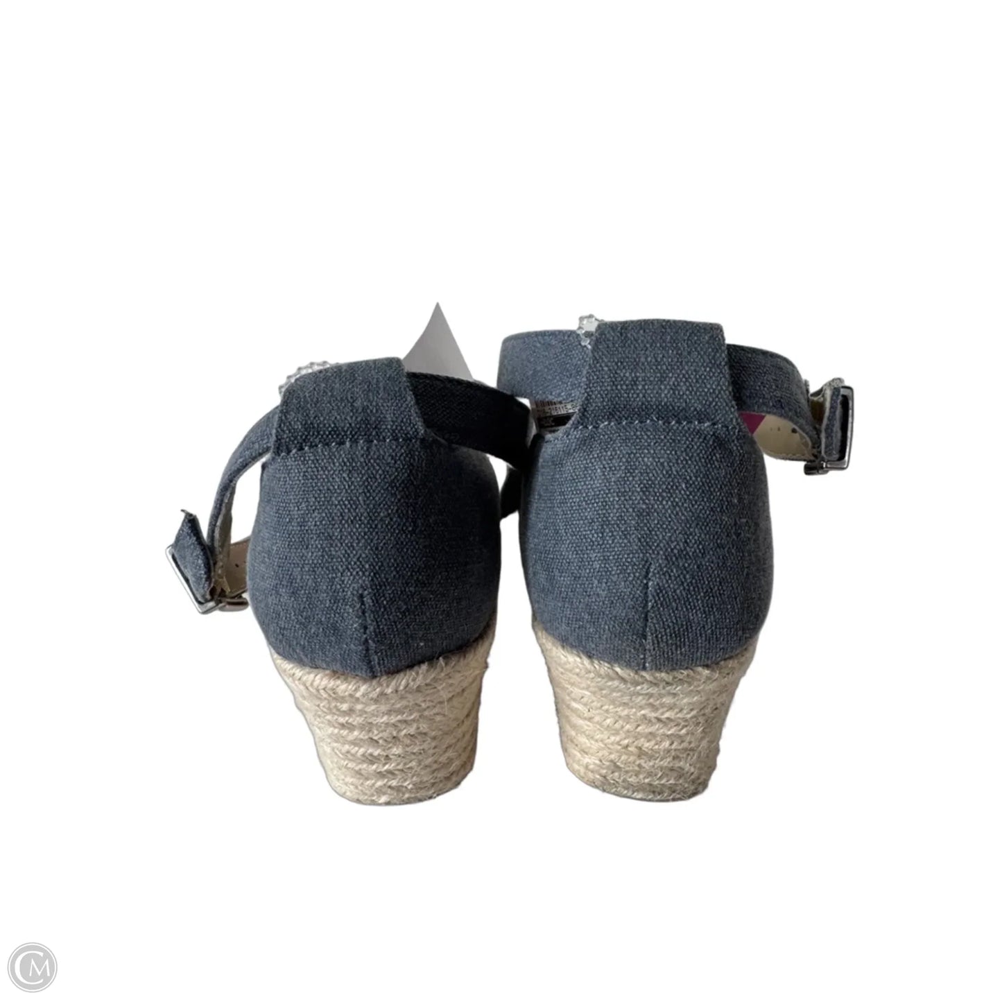 Shoes Heels Wedge By Boc In Blue & Tan, Size: 8