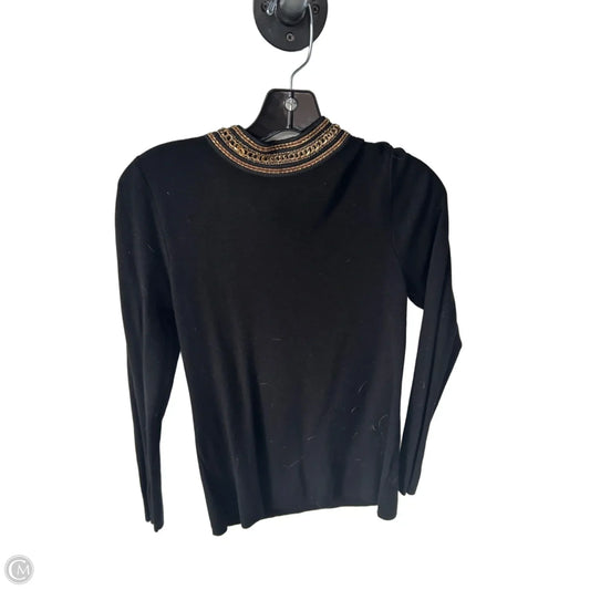 Sweater By Inc In Black & Gold, Size: M
