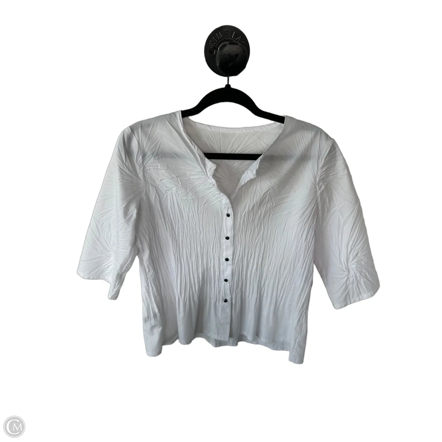 Top 3/4 Sleeve By Clothes Mentor In White, Size: Xs