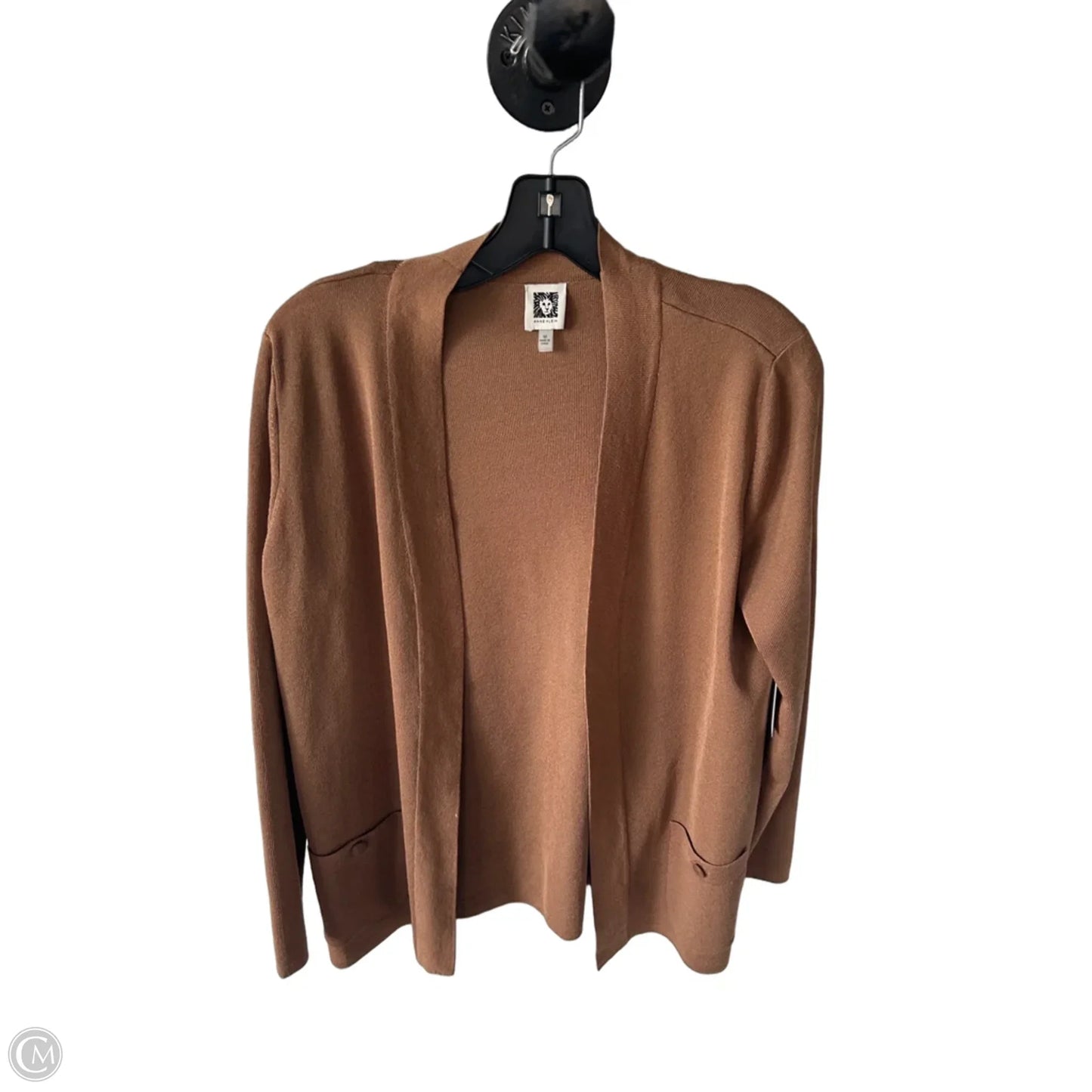 Sweater Cardigan By Anne Klein In Brown, Size: M
