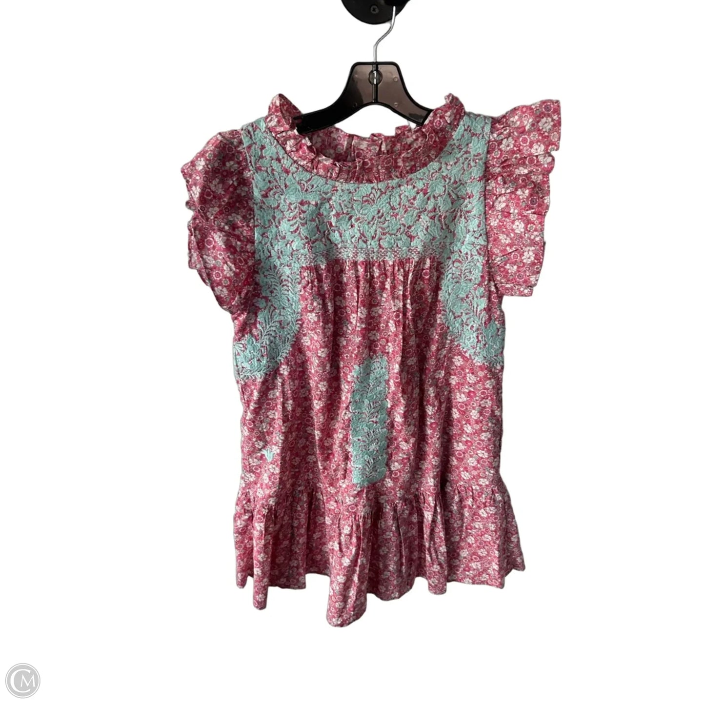 Dress Casual Short By J.marie In Blue & Pink, Size: S
