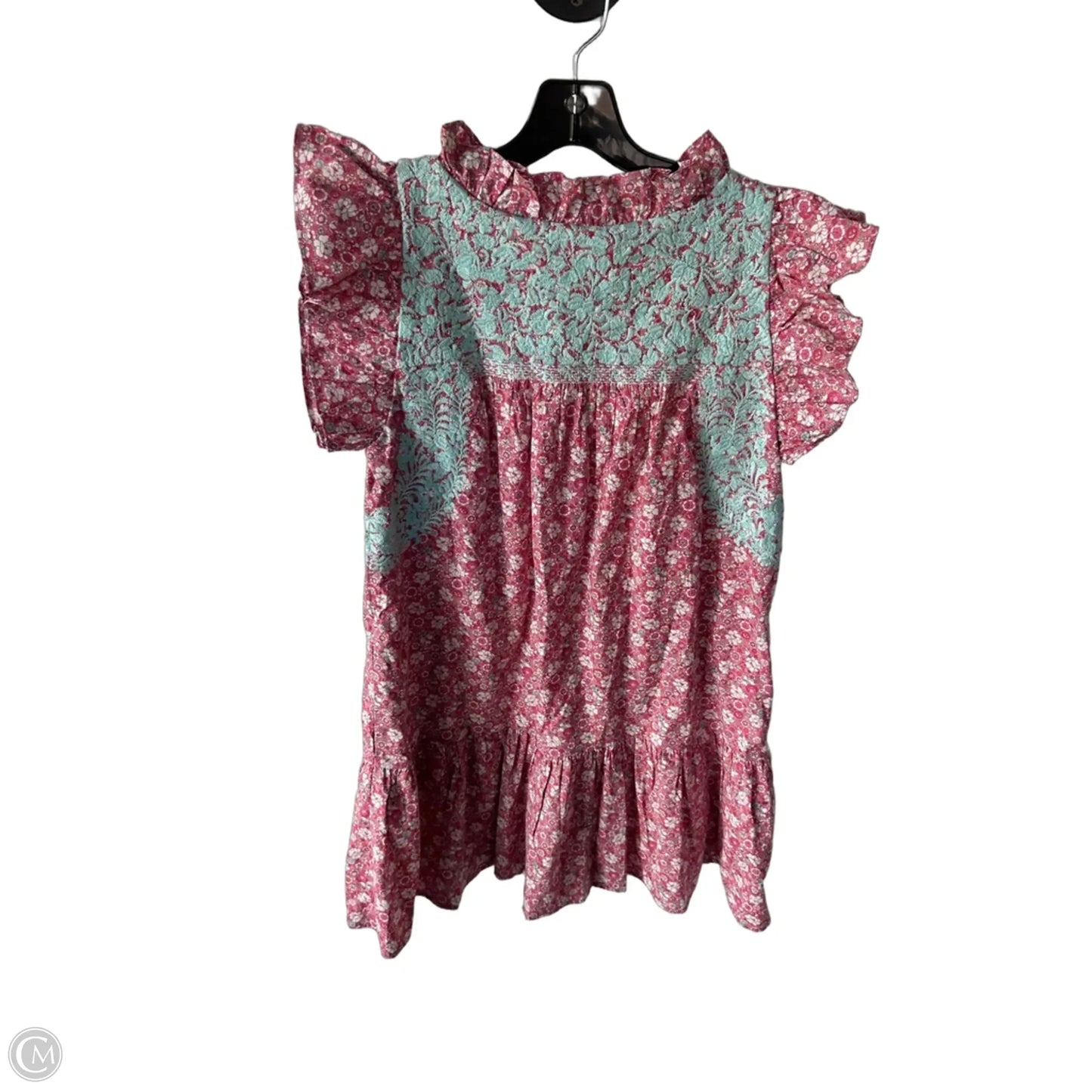 Dress Casual Short By J.marie In Blue & Pink, Size: S