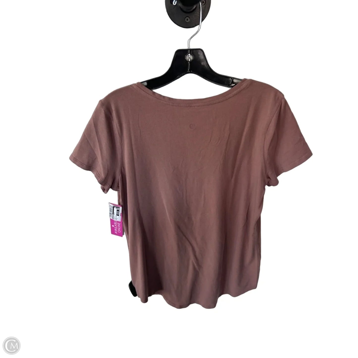 Athletic Top Short Sleeve By Lululemon In Pink, Size: S