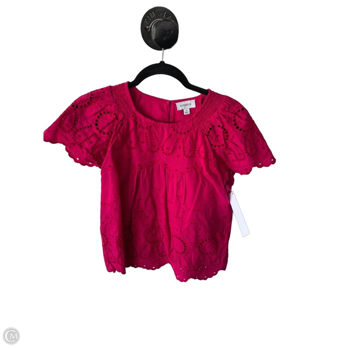 Top Short Sleeve By Evereve In Pink, Size: Xs
