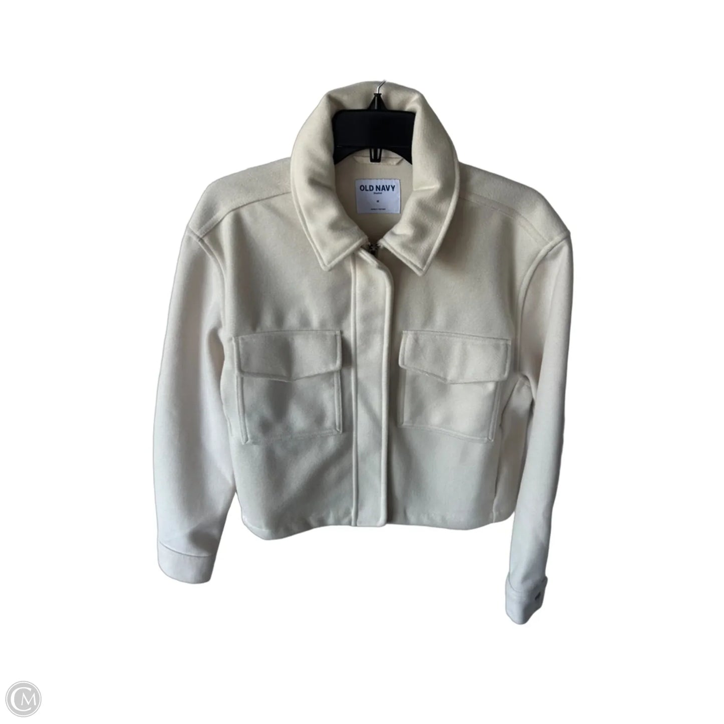 Jacket Shirt By Old Navy In Cream, Size: M