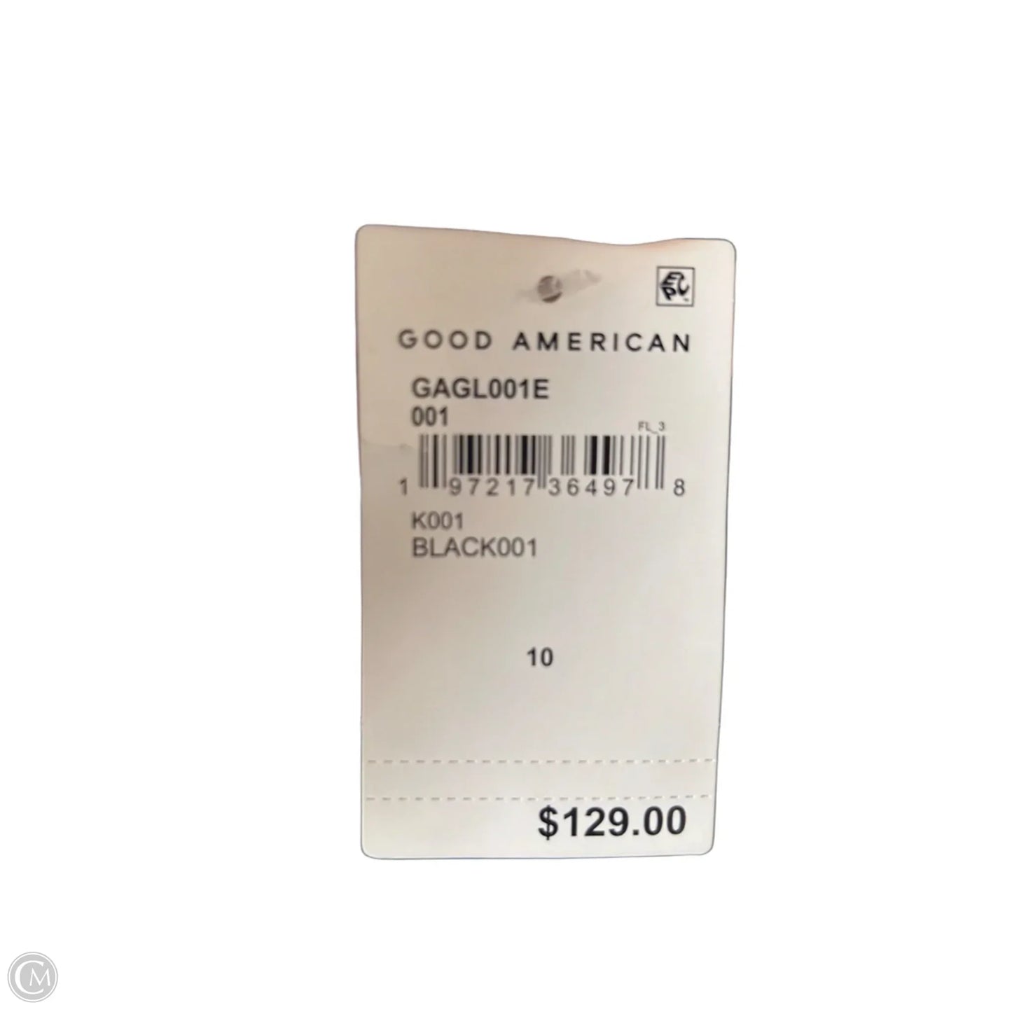 Jeans Skinny By Good American In Black Denim, Size: 10