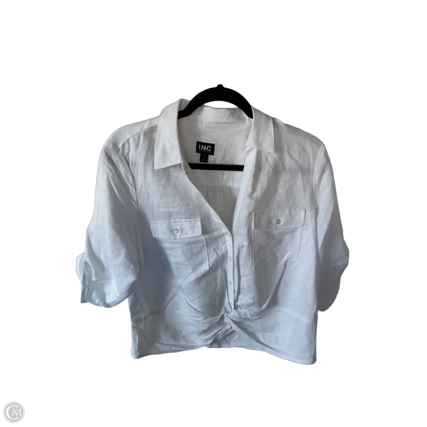 Top Short Sleeve By Inc In White, Size: M