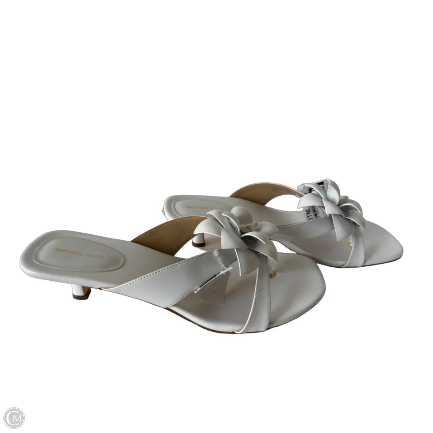 Sandals Heels Kitten By Michael By Michael Kors In White, Size: 10