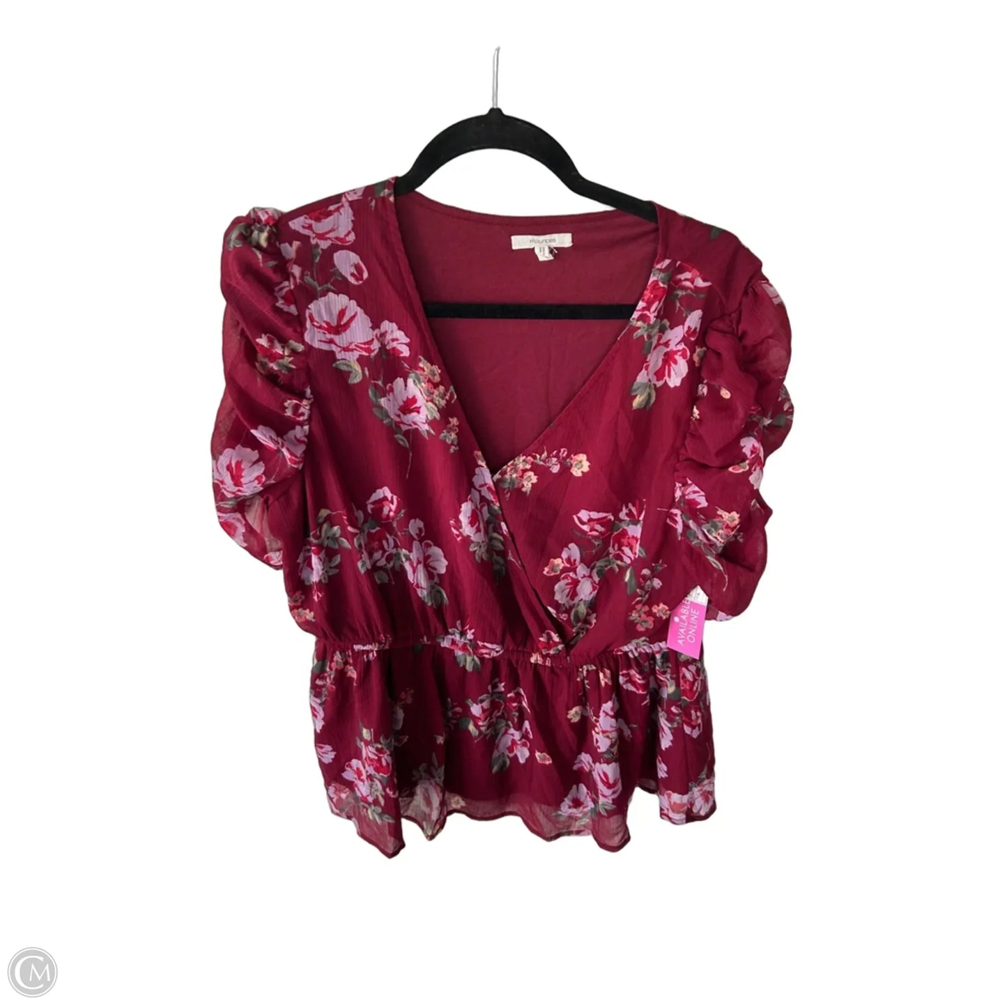 Top Short Sleeve By Maurices In Red, Size: Xl