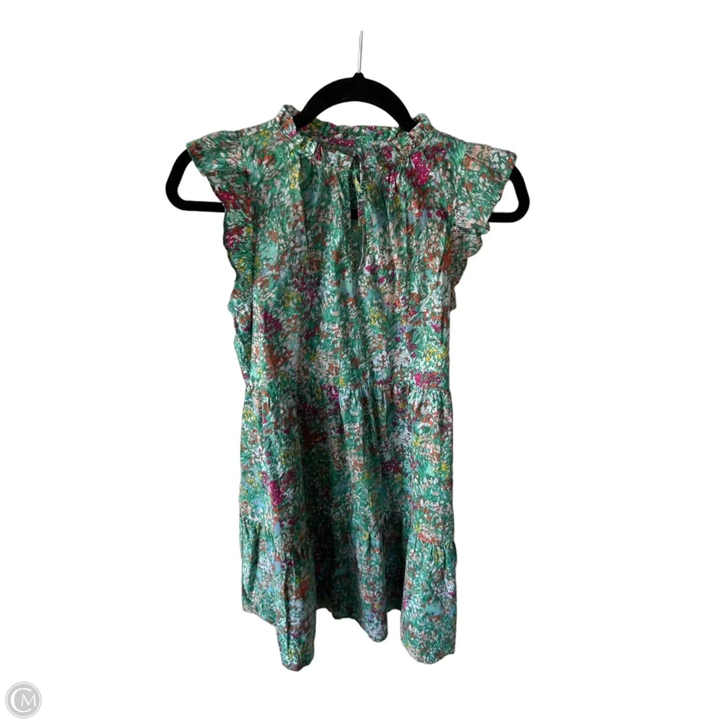 Dress Casual Short By Time And Tru In Green & Pink, Size: Xs