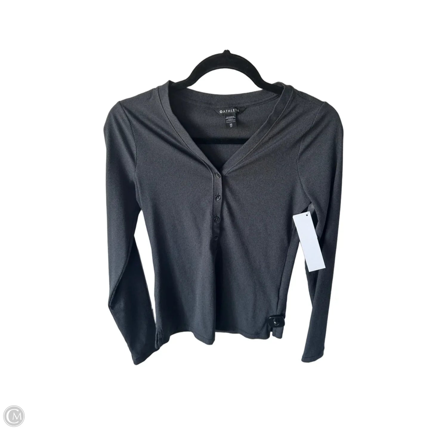Athletic Top Long Sleeve Crewneck By Athleta In Grey, Size: Xs