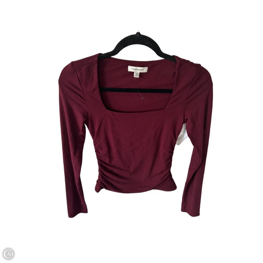 Top Long Sleeve Basic By Francesca’s In Red, Size: Xs