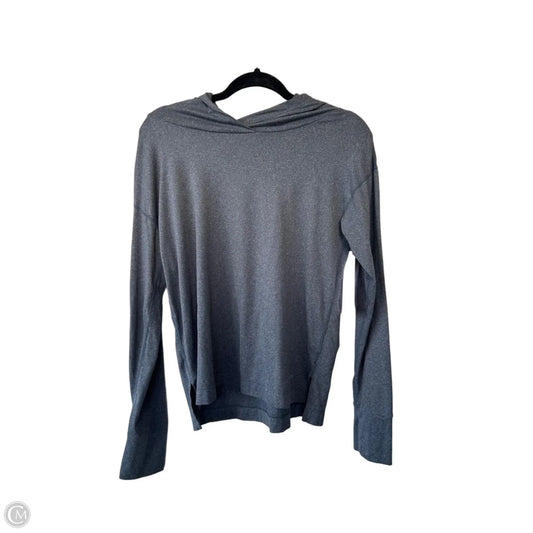 Athletic Top Long Sleeve Hoodie By Ascend In Grey, Size: S