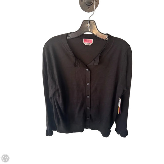Sweater Cardigan Designer By Kate Spade In Black, Size: L