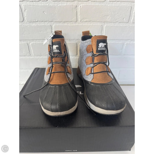 Boots Ankle Flats By Sorel In Black & Brown, Size: 9