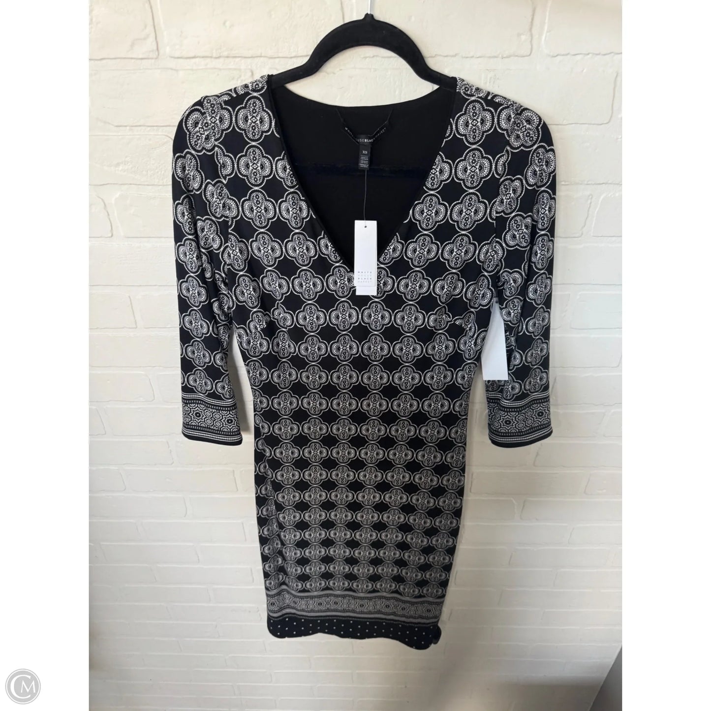 Dress Work By White House Black Market In Black & White, Size: Xs
