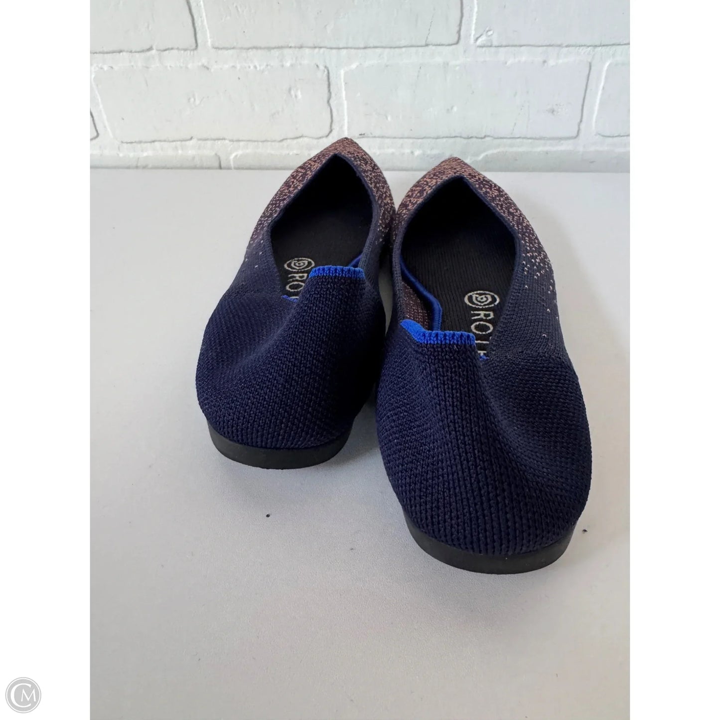 Shoes Flats By Rothys In Blue & Gold, Size: 9