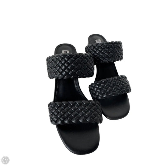 Sandals Heels Block By Steve Madden In Black, Size: 9
