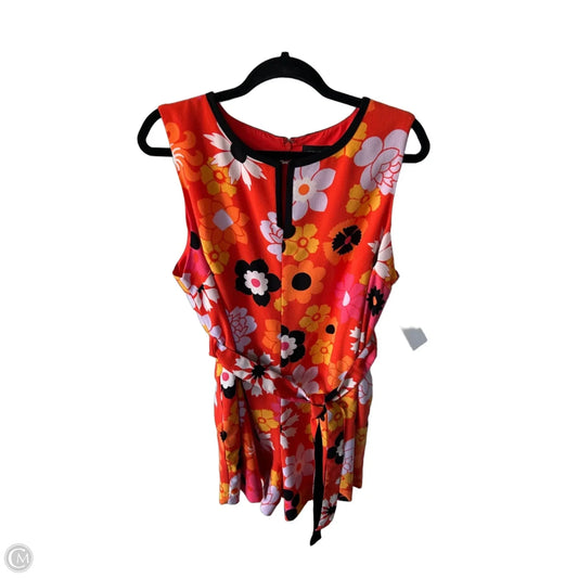 Romper By Cmc In Orange & White, Size: 1x