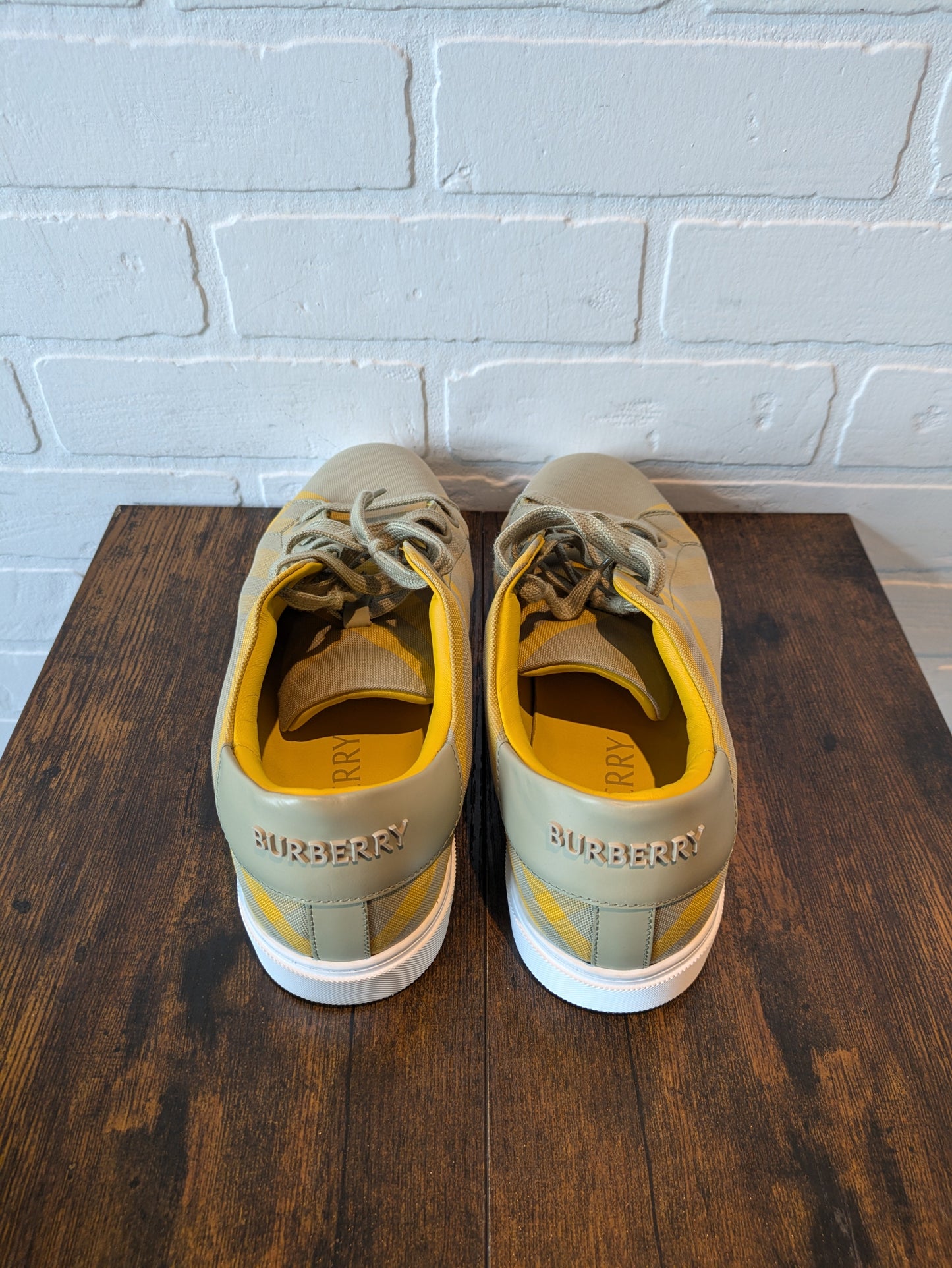 Yellow Shoes Luxury Designer Burberry, Size 10.5