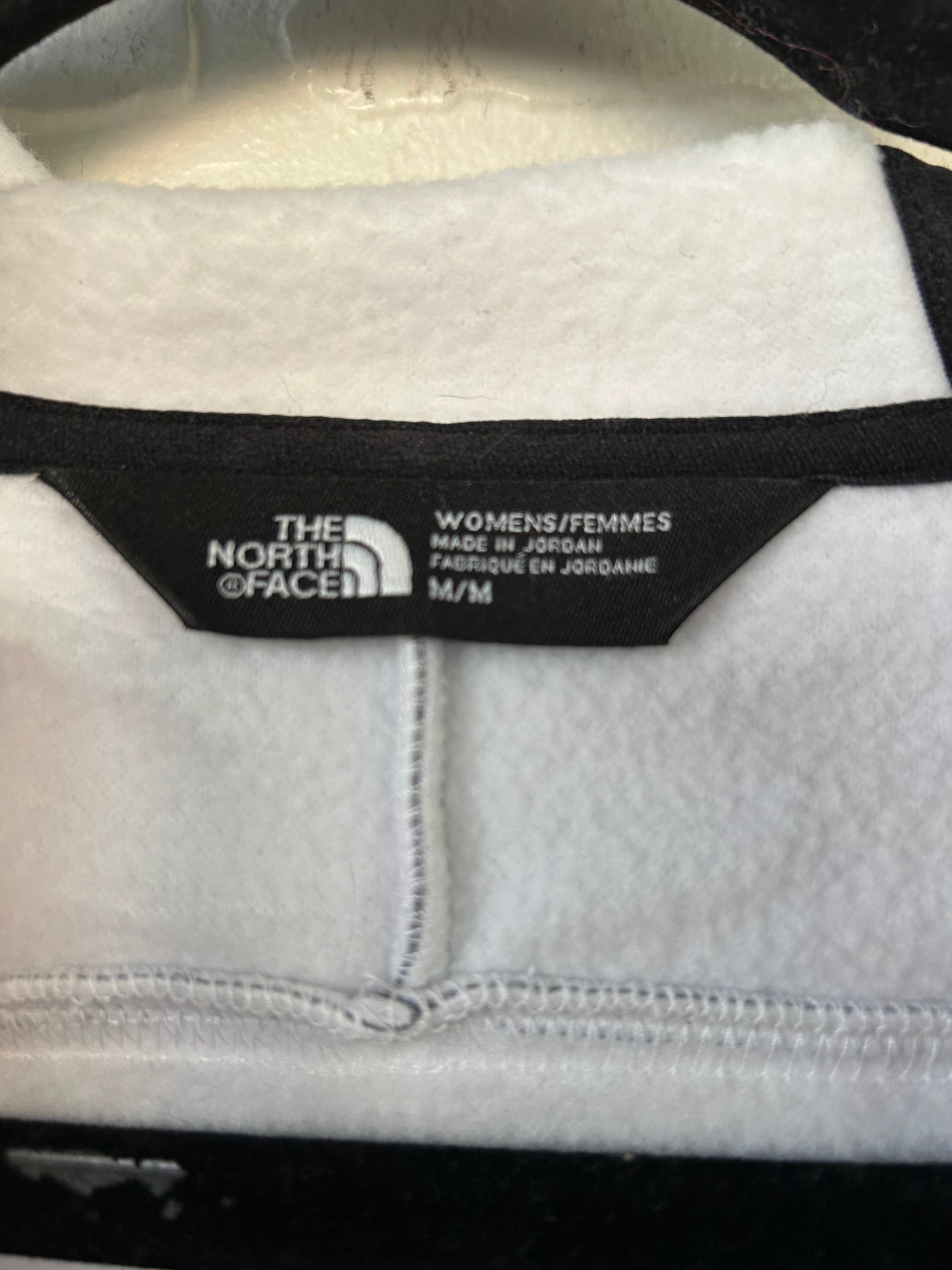 Athletic Jacket By The North Face In Grey & White, Size: M