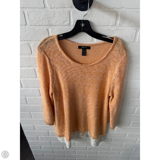 Sweater By Style And Company In Orange, Size: L
