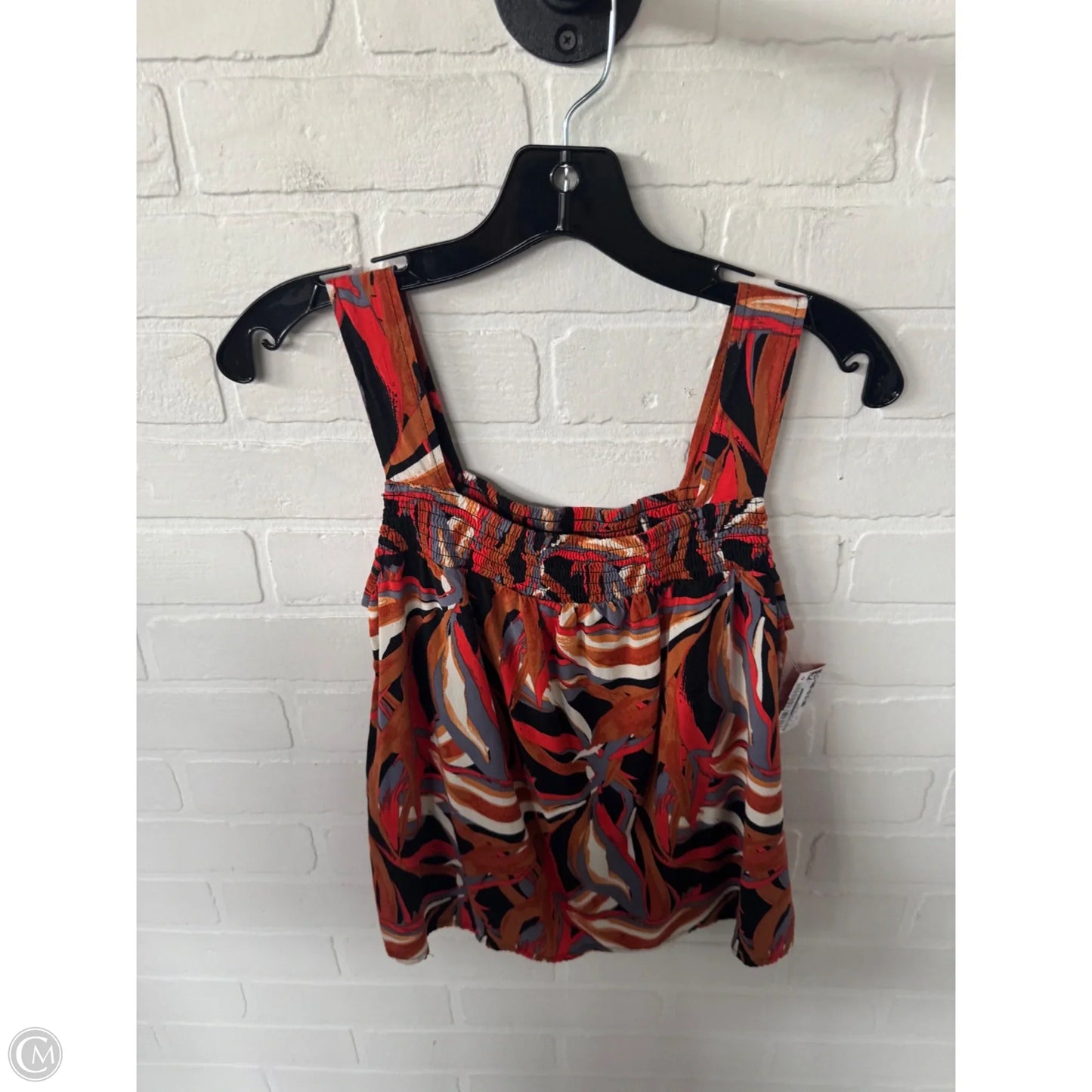 Top Sleeveless By Evereve In Brown & Orange, Size: Xs