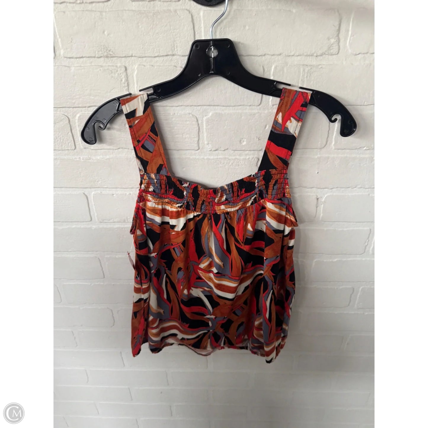 Top Sleeveless By Evereve In Brown & Orange, Size: Xs