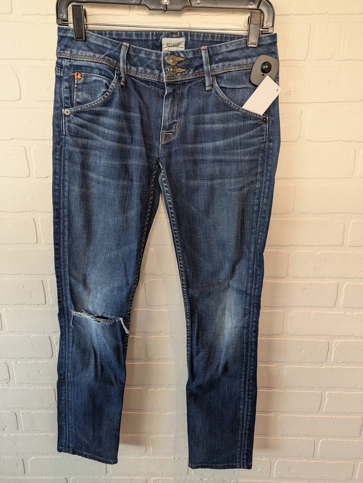 Jeans Skinny By Hudson In Blue Denim, Size: 2