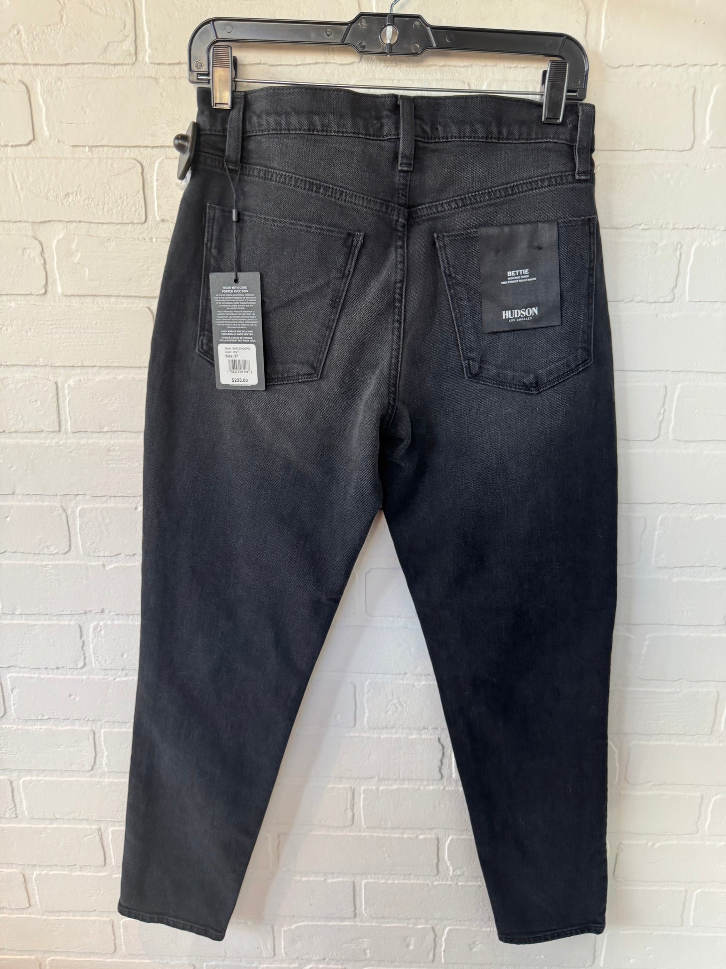 Jeans Skinny By Hudson In Black Denim, Size: 4