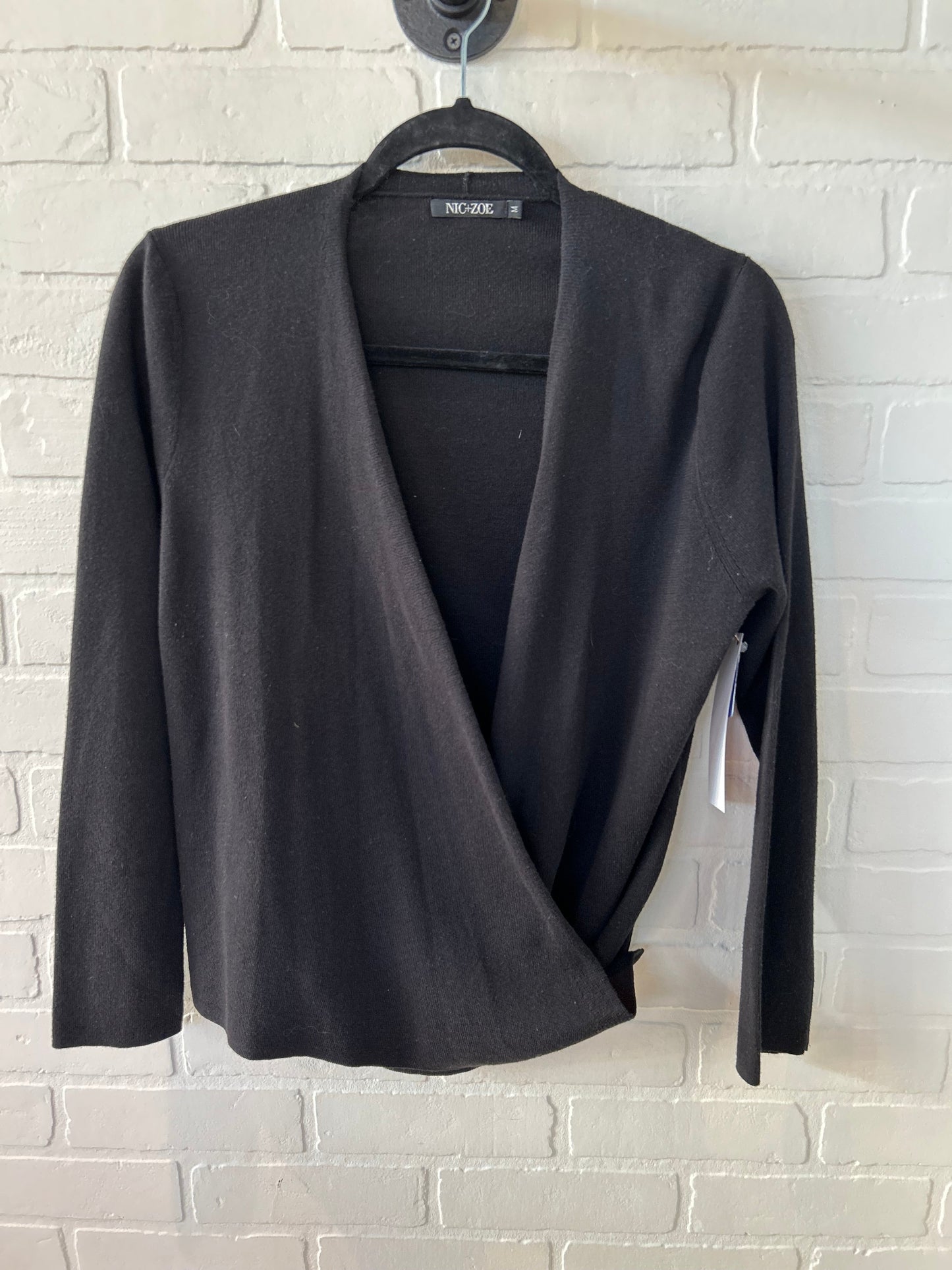 Sweater Cardigan By Nic + Zoe In Black, Size: M