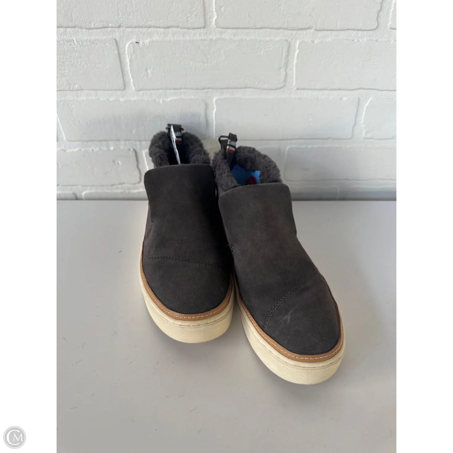 Boots Ankle Flats By Toms In Grey, Size: 7.5