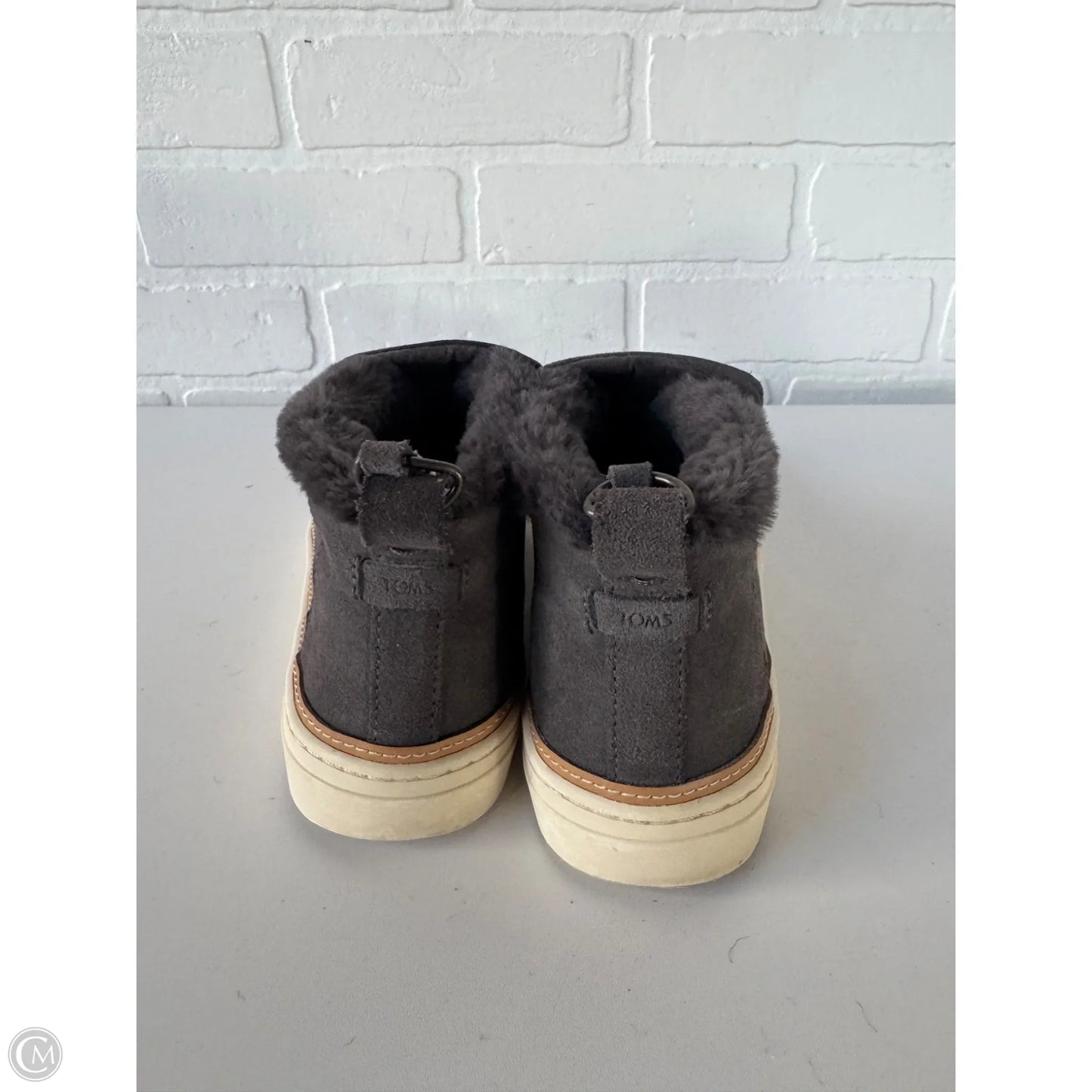 Boots Ankle Flats By Toms In Grey, Size: 7.5