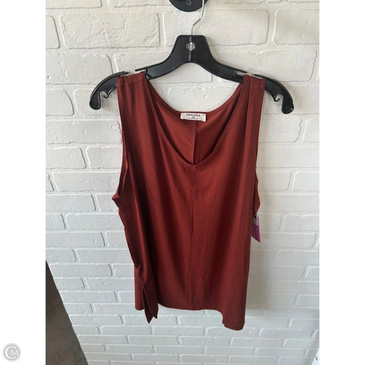 Top Sleeveless Basic By Zenana In Brown, Size: 1x