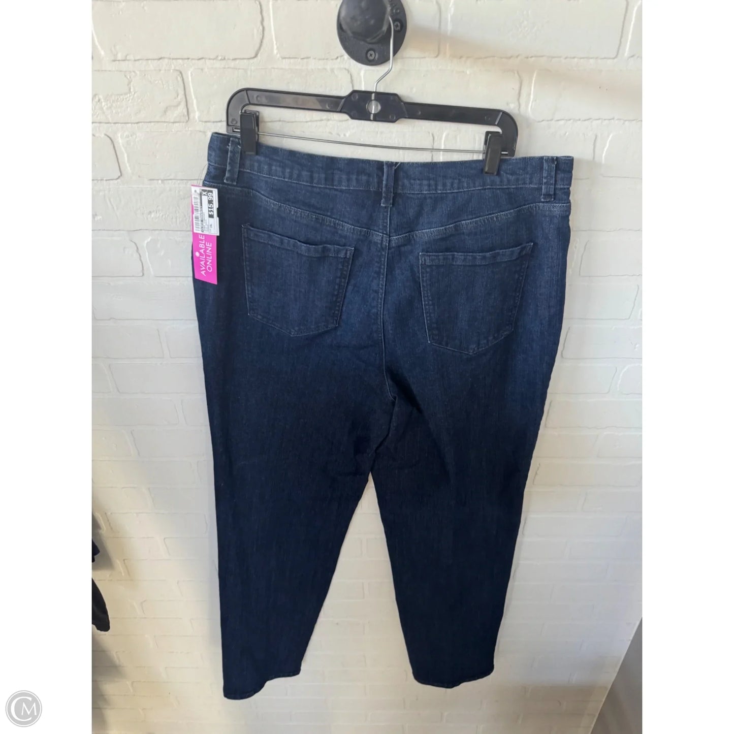 Jeans Straight By Gloria Vanderbilt In Blue Denim, Size: 16l