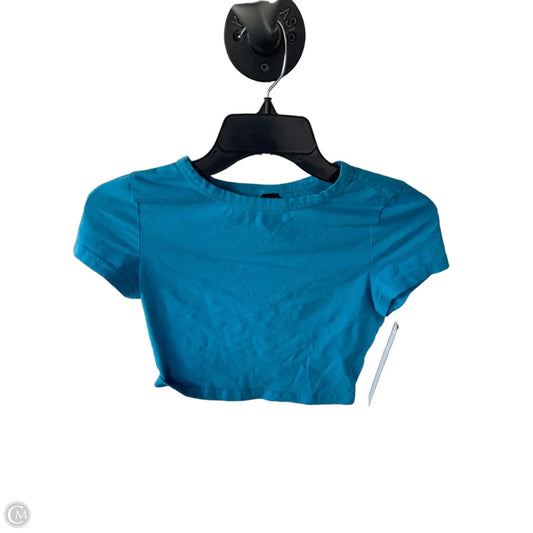 Top Short Sleeve Basic By Shein In Blue, Size: S