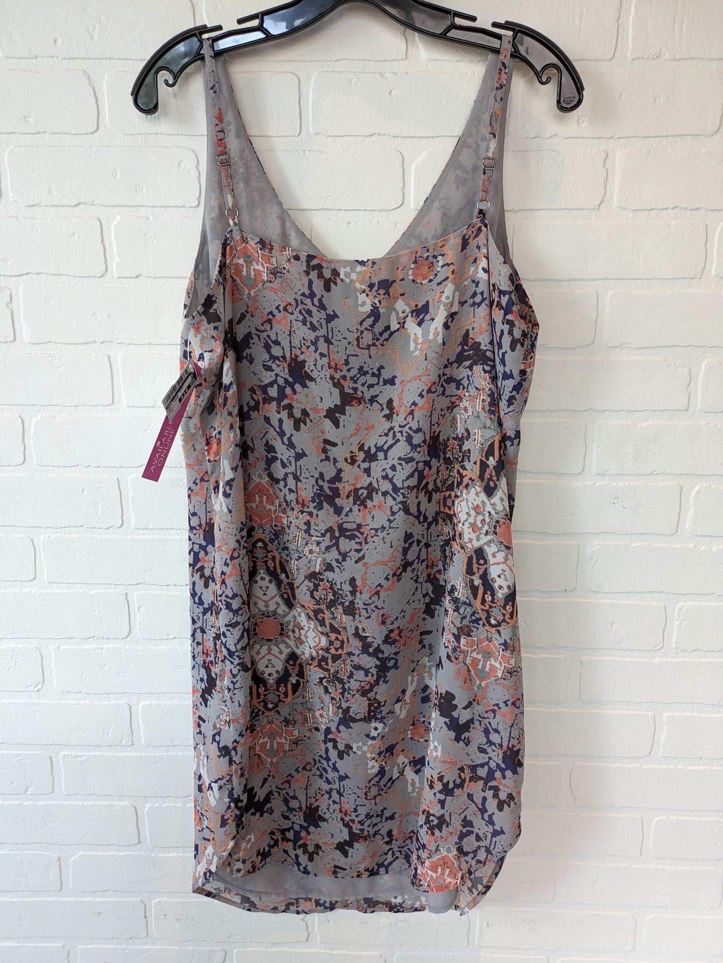 Grey & Orange Dress Casual Short Cabi, Size S