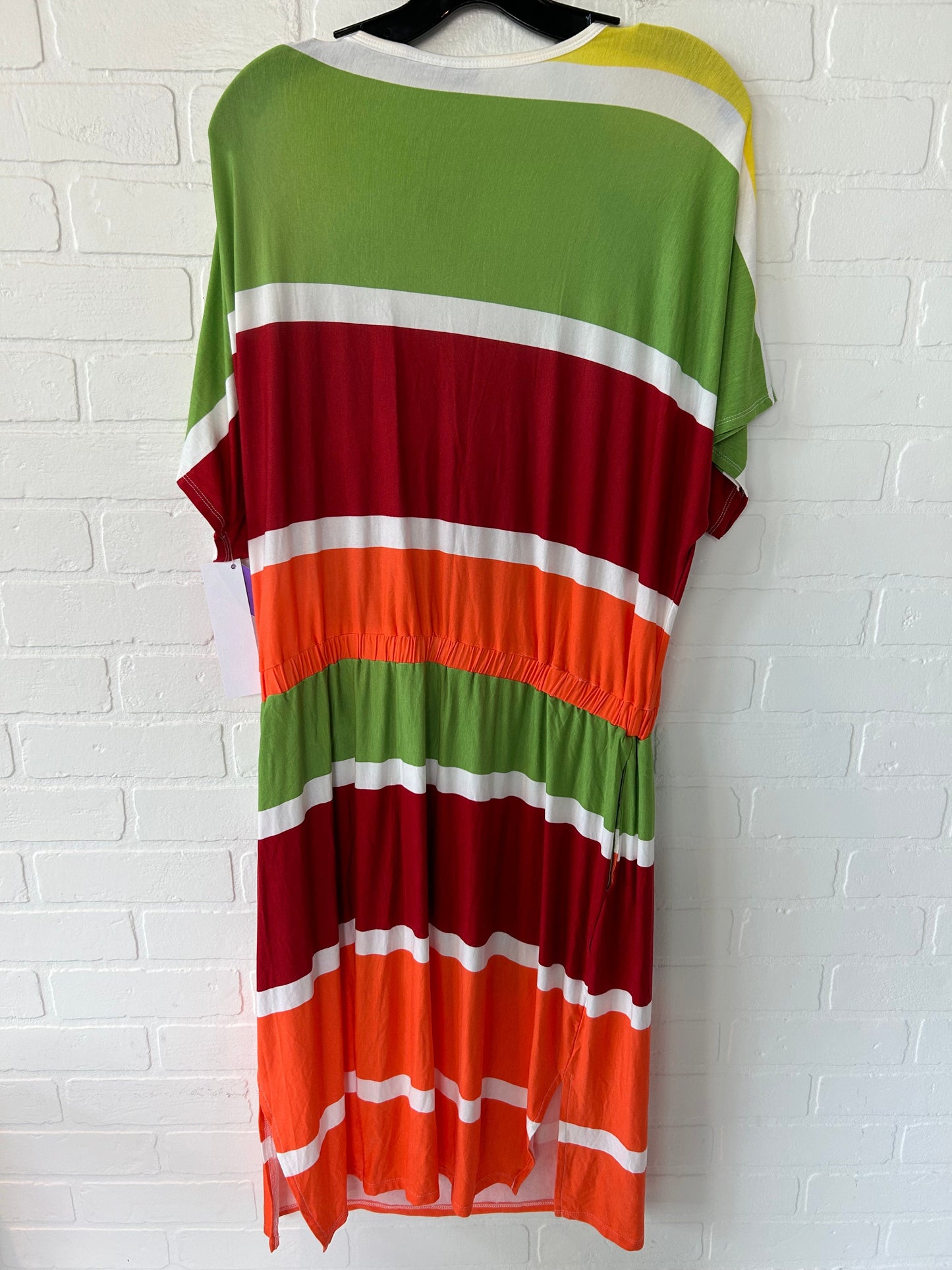 Striped Pattern Dress Casual Midi Ashley Stewart, Size 2x