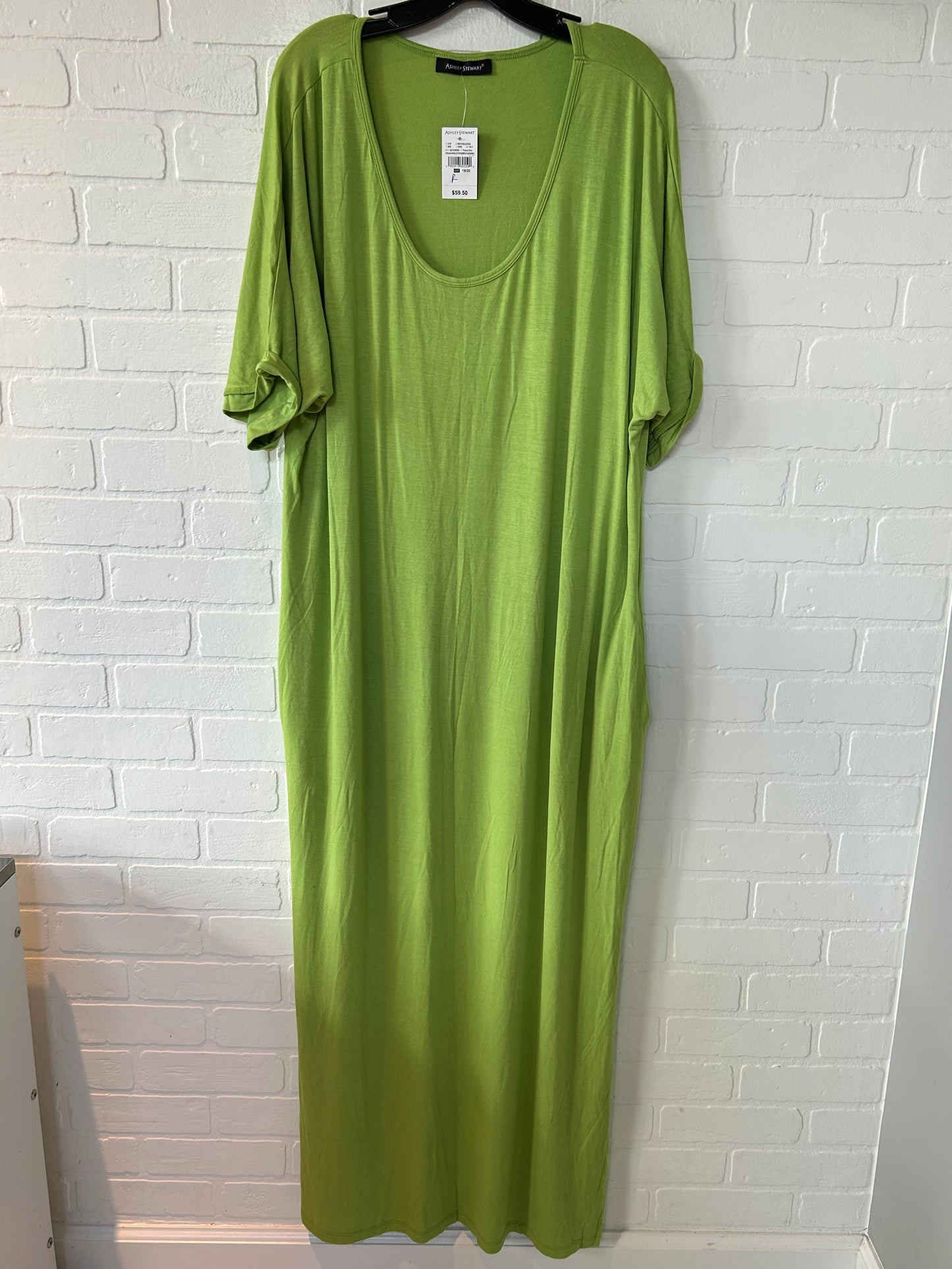 Green Dress Casual Maxi Ashley Stewart, Size 2x