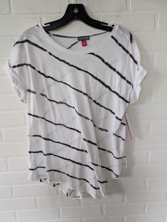 Black & White Top Short Sleeve Basic Vince Camuto, Size M