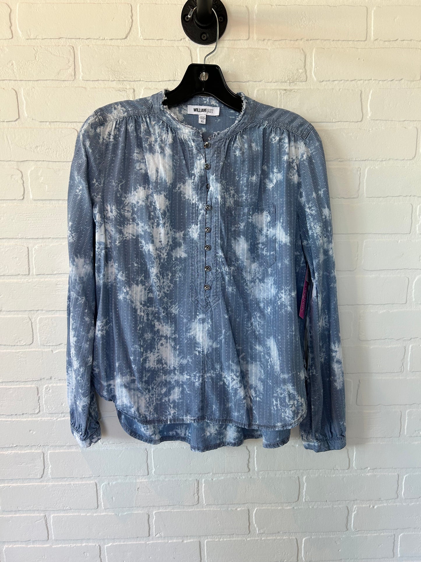 Blue & White Top Long Sleeve William Rast, Size Xs