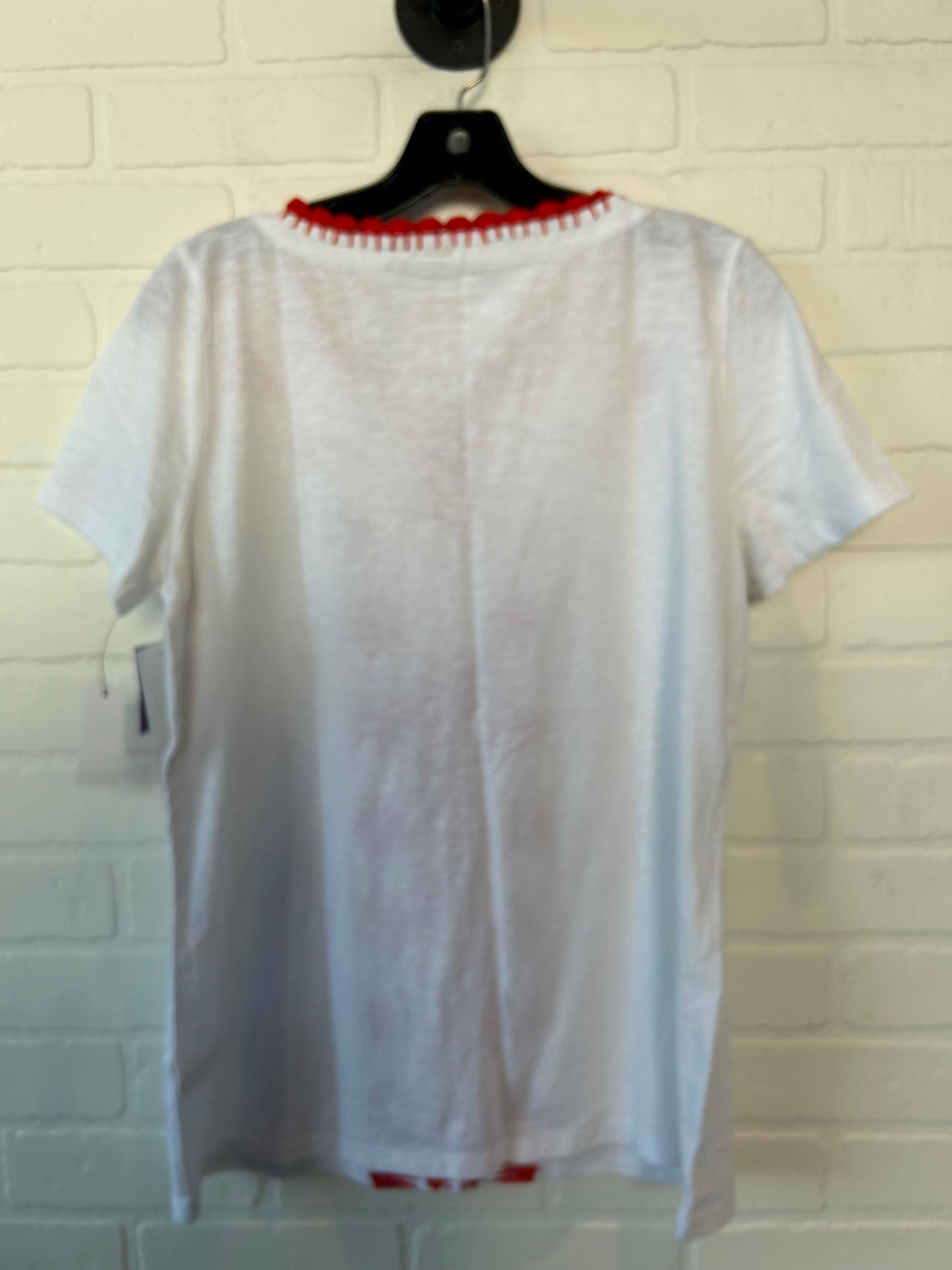 Red & White Top Short Sleeve Talbots, Size M