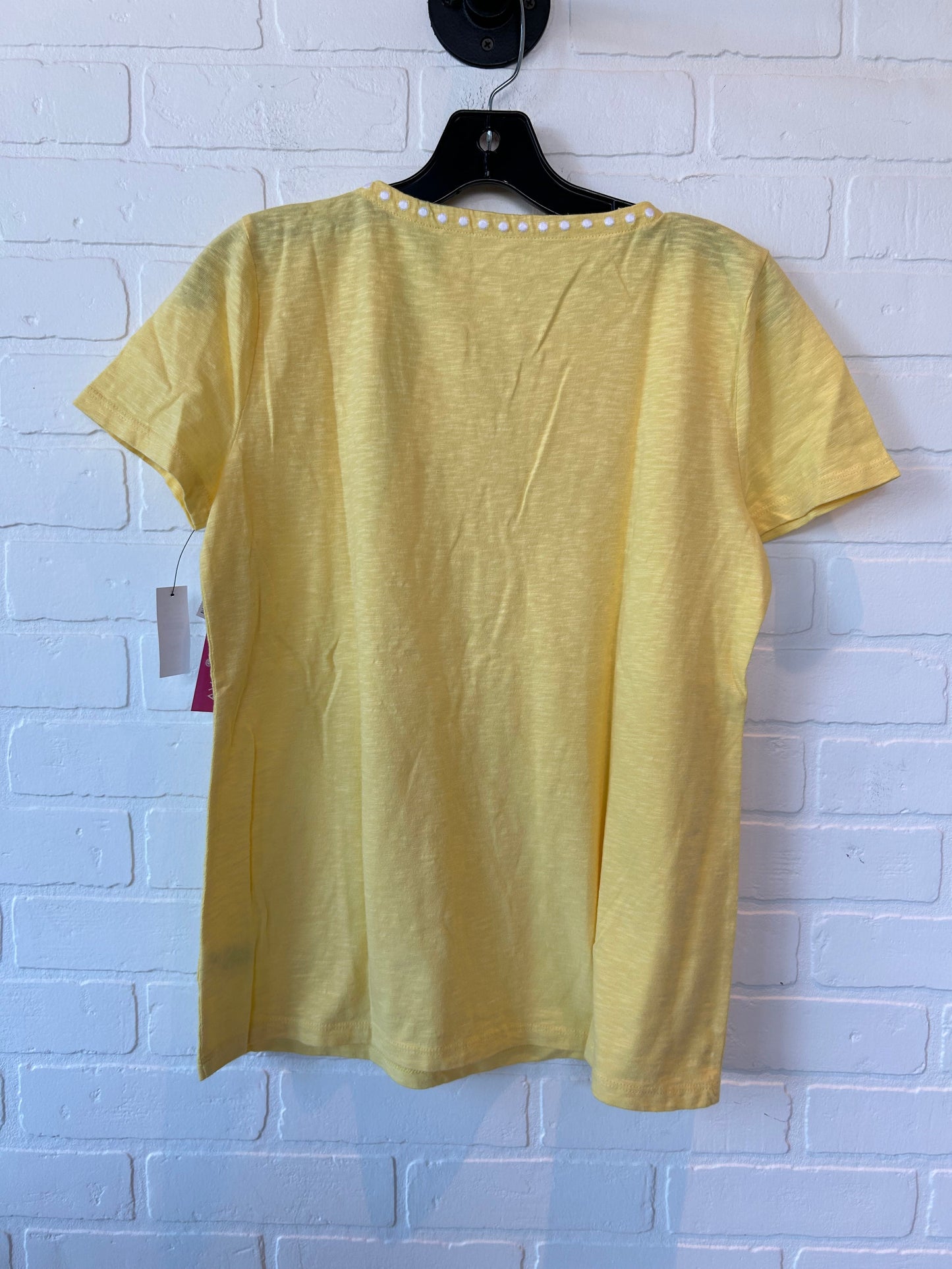 Yellow Top Short Sleeve Basic Talbots, Size M