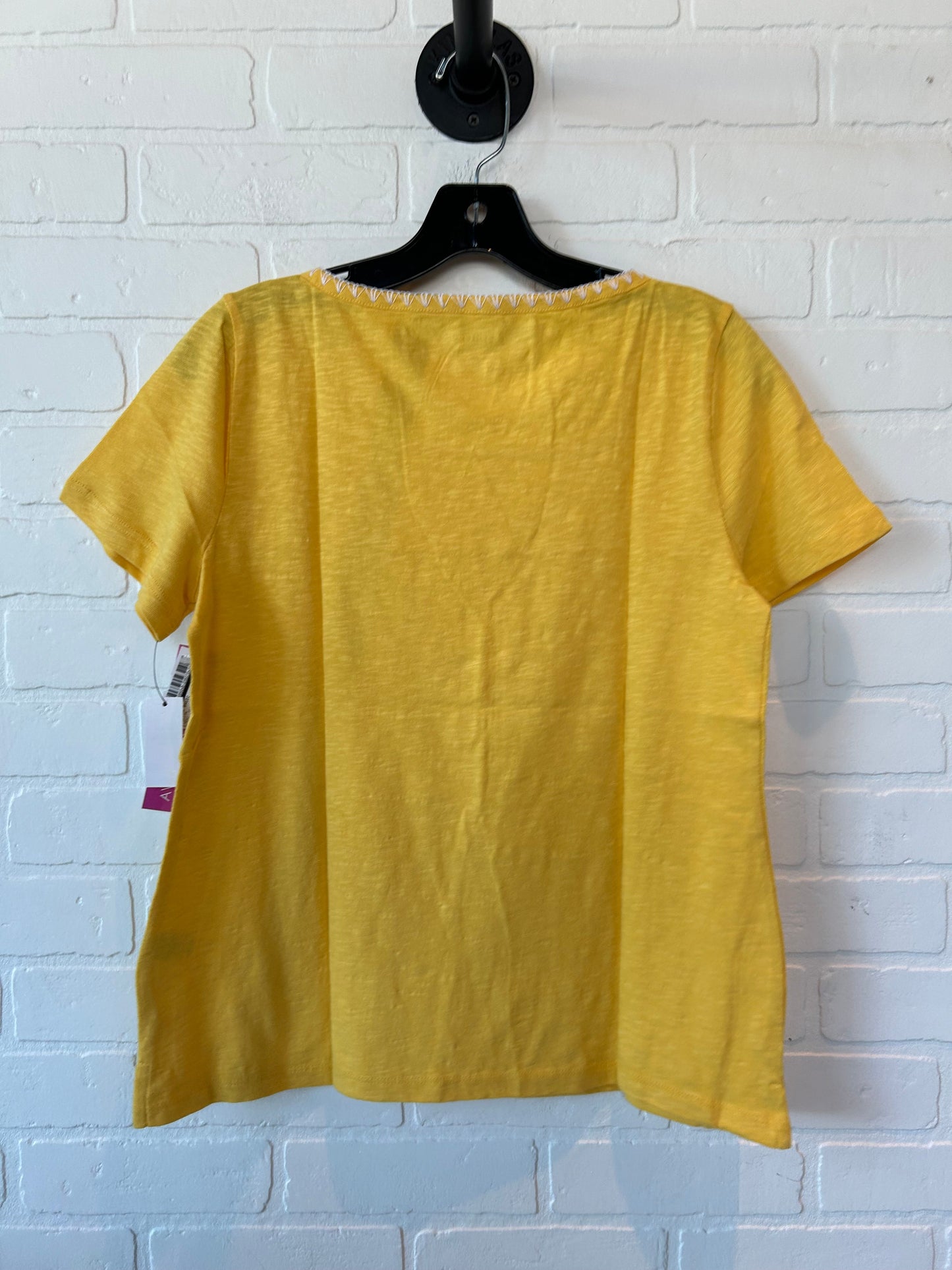 Yellow Top Short Sleeve Basic Talbots, Size M