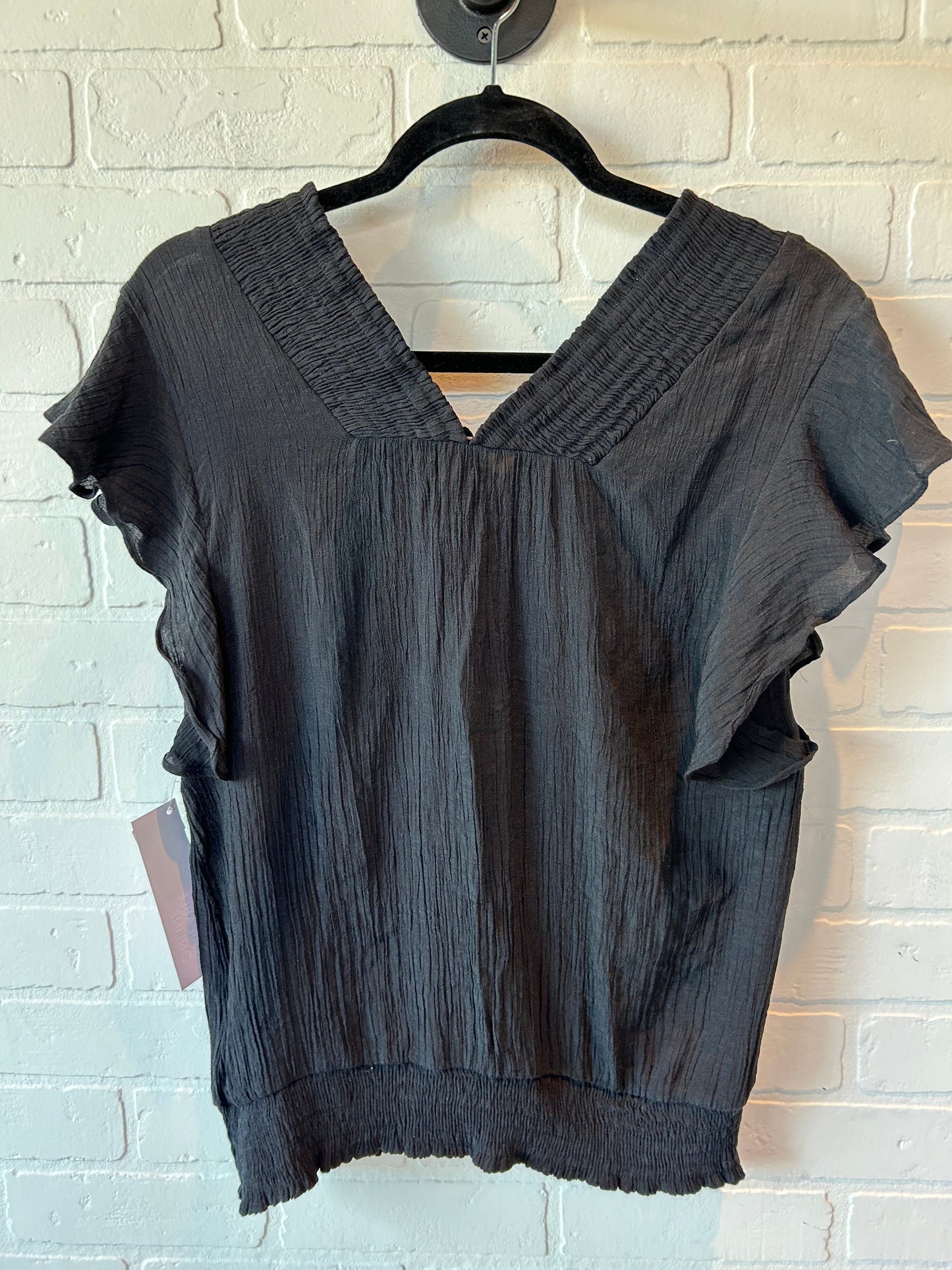 Black Top Short Sleeve Doe & Rae, Size S